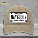 Mayaguez Puerto Rico Novelty License Plate Hat Unconstructed Cotton / Khaki