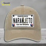 Naranjito Puerto Rico Novelty License Plate Hat Unconstructed Cotton / Khaki