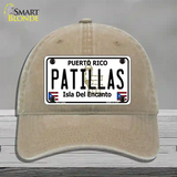 Patillas Puerto Rico Novelty License Plate Hat Unconstructed Cotton / Khaki