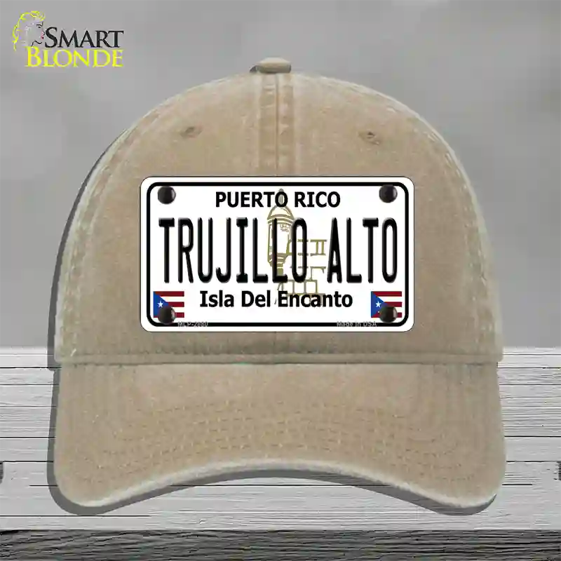 Trujillo Alto Puerto Rico Novelty License Plate Hat Unconstructed Cotton / Khaki