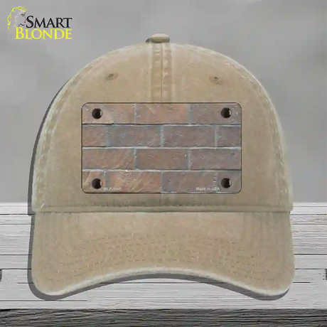 Brick Wall Novelty License Plate Hat Unconstructed Cotton / Khaki