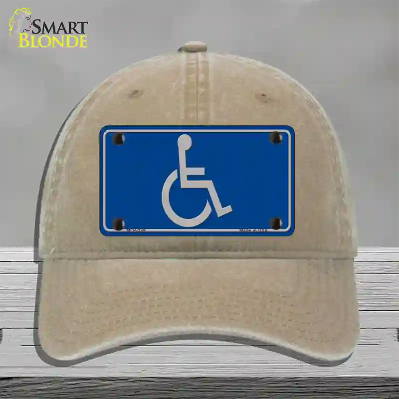 Handicap Logo Novelty License Plate Hat Unconstructed Cotton / Khaki