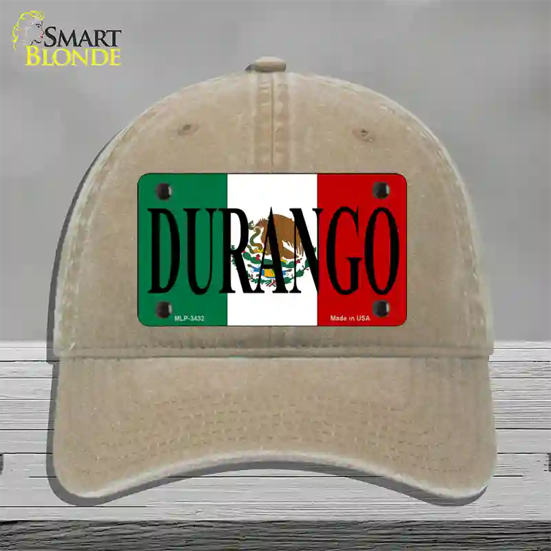 Durango Novelty License Plate Hat Unconstructed Cotton / Khaki