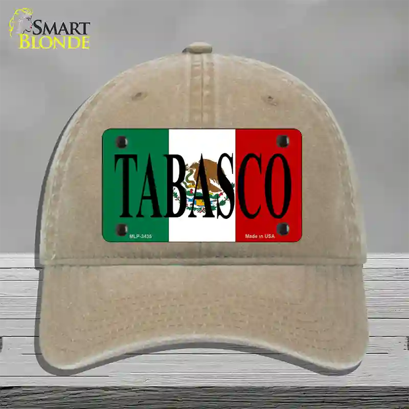 Tabasco Novelty License Plate Hat Unconstructed Cotton / Khaki