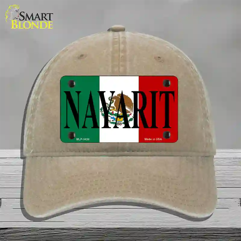 Nayarit Novelty License Plate Hat Unconstructed Cotton / Khaki