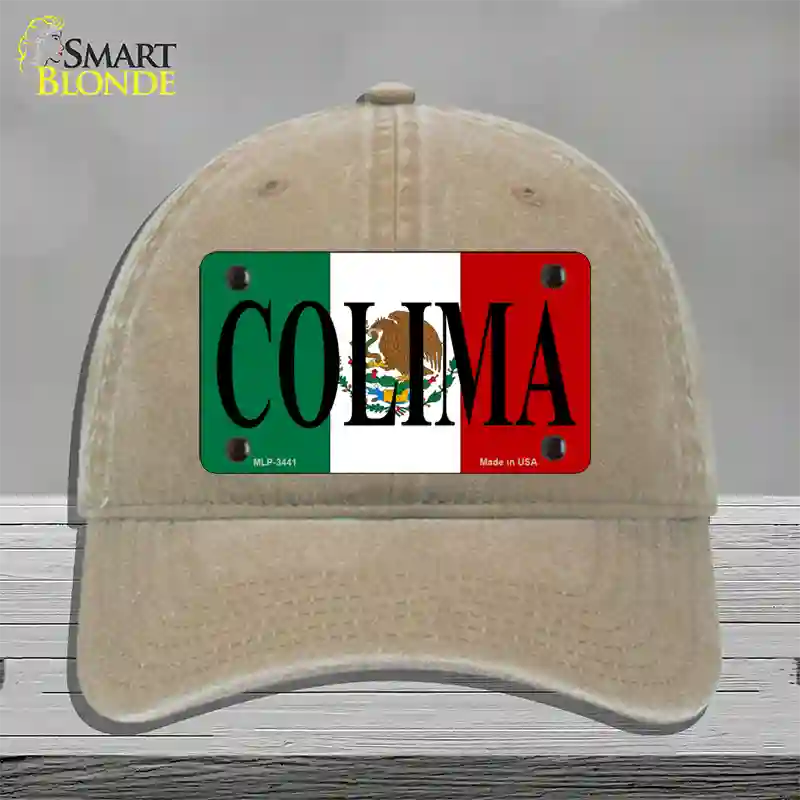 Colima Novelty License Plate Hat Unconstructed Cotton / Khaki