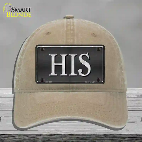 HIS Novelty License Plate Hat Unconstructed Cotton / Khaki