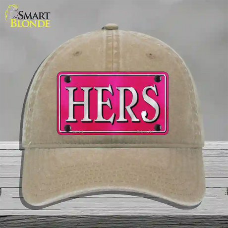 HERS Novelty License Plate Hat Unconstructed Cotton / Khaki