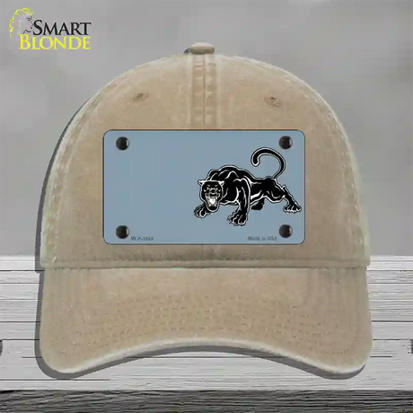 Black Panther Offset Novelty License Plate Hat Unconstructed Cotton / Khaki