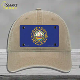 New Hampshire State Flag Novelty License Plate Hat Unconstructed Cotton / Khaki