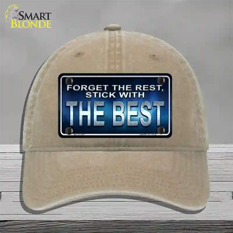 Forget The Rest Novelty License Plate Hat Unconstructed Cotton / Khaki