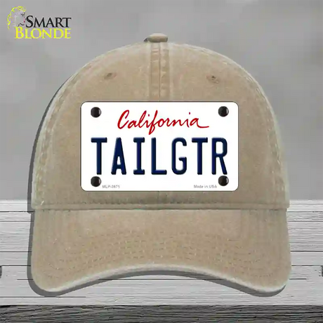 Tailgtr California Novelty License Plate Hat Unconstructed Cotton / Khaki