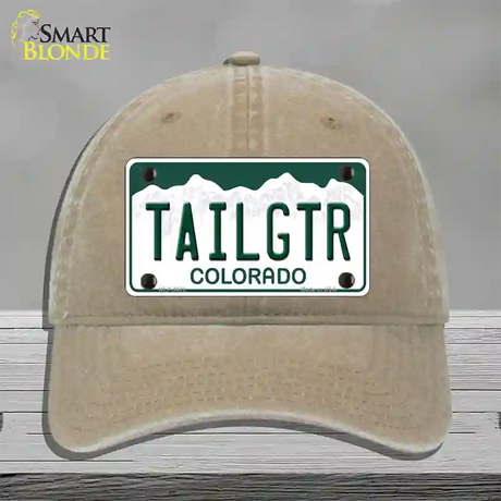 Tailgtr Colorado Novelty License Plate Hat Unconstructed Cotton / Khaki