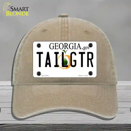 Tailgtr Georgia Novelty License Plate Hat Unconstructed Cotton / Khaki