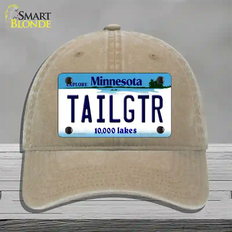 Tailgtr Minnesota Novelty License Plate Hat Unconstructed Cotton / Khaki