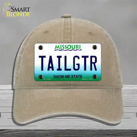 Tailgtr Missouri Novelty License Plate Hat Unconstructed Cotton / Khaki