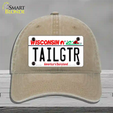 Tailgtr Wisconsin Novelty License Plate Hat Unconstructed Cotton / Khaki