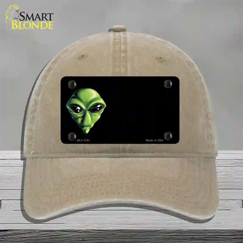 Alien Offset Novelty License Plate Hat Unconstructed Cotton / Khaki