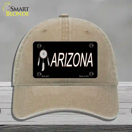 Dreamweaver Offset Arizona Novelty License Plate Hat Unconstructed Cotton / Khaki