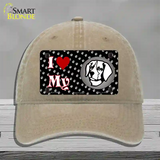 I Love My Brittany Novelty License Plate Hat Unconstructed Cotton / Khaki