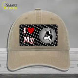 I Love My Miniature Pinscher Novelty License Plate Hat Unconstructed Cotton / Khaki