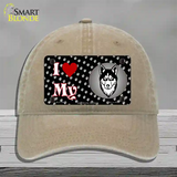 I Love My Siberian Husky Novelty License Plate Hat Unconstructed Cotton / Khaki