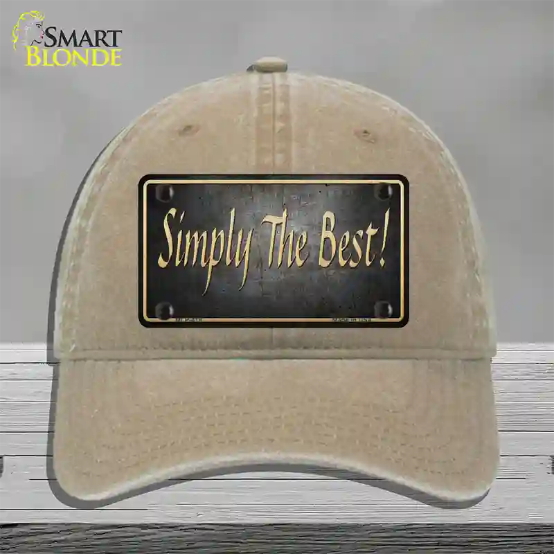 Simply The Best License Novelty License Plate Hat Unconstructed Cotton / Khaki