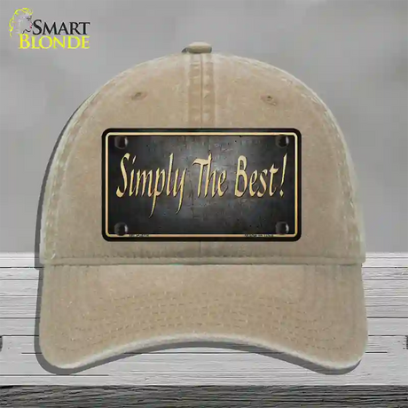 Simply The Best License Novelty License Plate Hat Unconstructed Cotton / Khaki