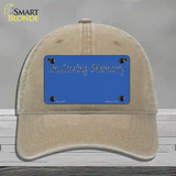 In Loving Memory Blue Novelty License Plate Hat Unconstructed Cotton / Khaki