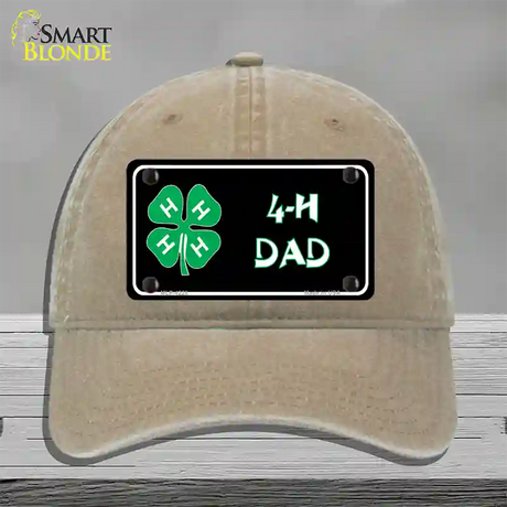 4-H Dad Novelty License Plate Hat Unconstructed Cotton / Khaki