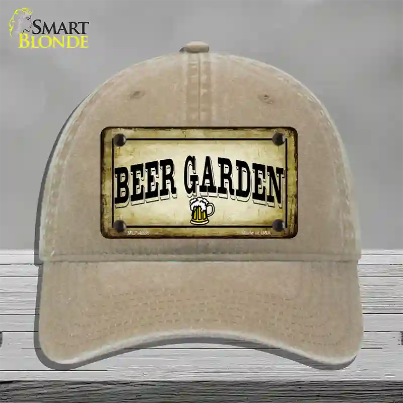 Beer Garden Novelty License Plate Hat Unconstructed Cotton / Khaki