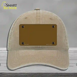 Brown Solid Novelty License Plate Hat Unconstructed Cotton / Khaki