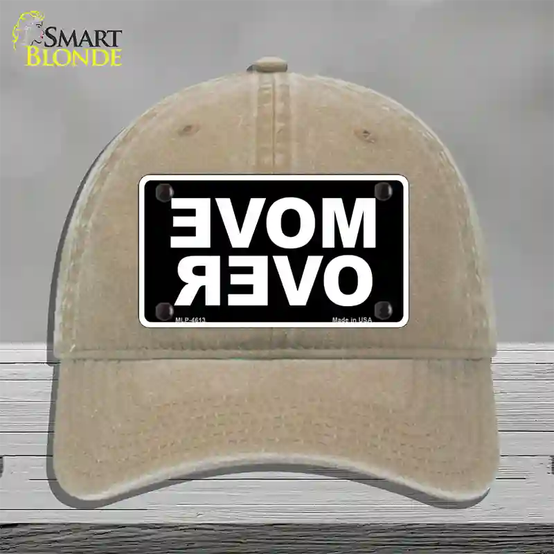 Move Over Black Novelty License Plate Hat Unconstructed Cotton / Khaki