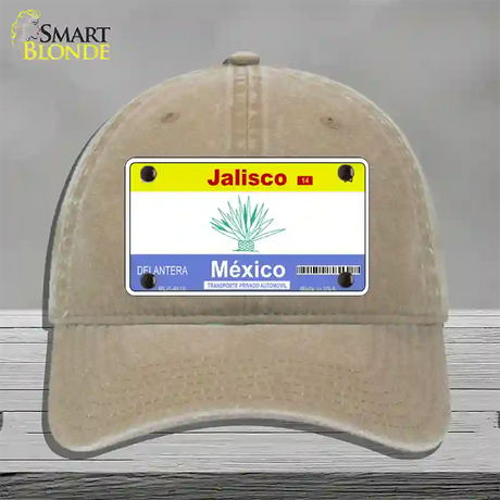 Jalisco Mexico Blank Novelty License Plate Hat Unconstructed Cotton / Khaki