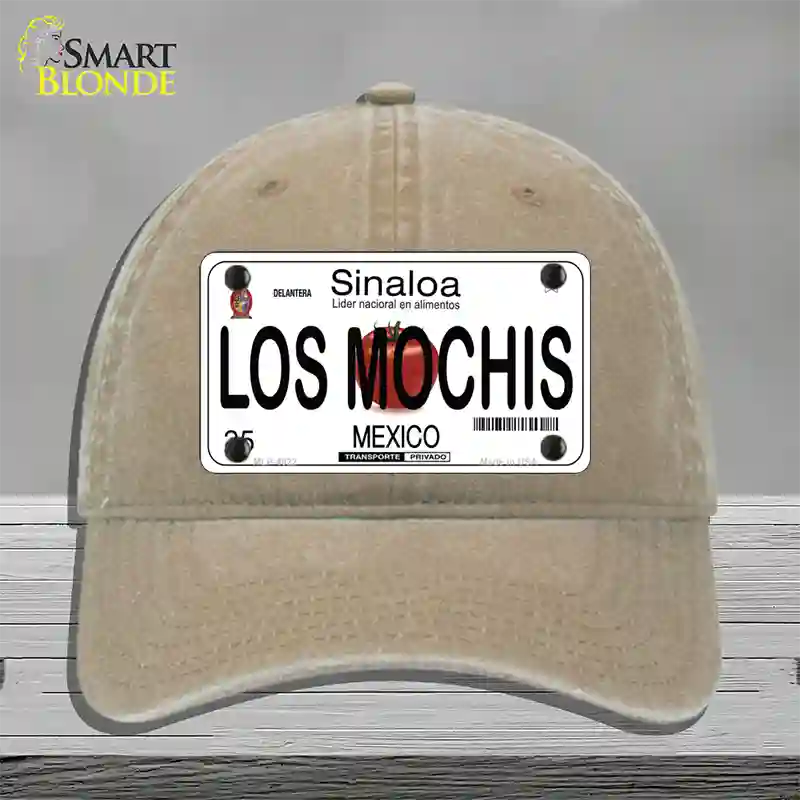 Los Mochis Mexico Novelty License Plate Hat Unconstructed Cotton / Khaki