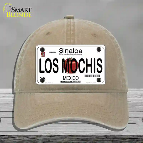 Los Mochis Mexico Novelty License Plate Hat Unconstructed Cotton / Khaki