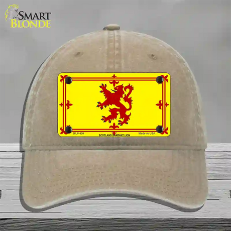 Scotland Lion Flag Novelty License Plate Hat Unconstructed Cotton / Khaki