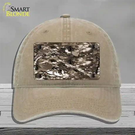 Leaf Camouflage Novelty License Plate Hat Unconstructed Cotton / Khaki