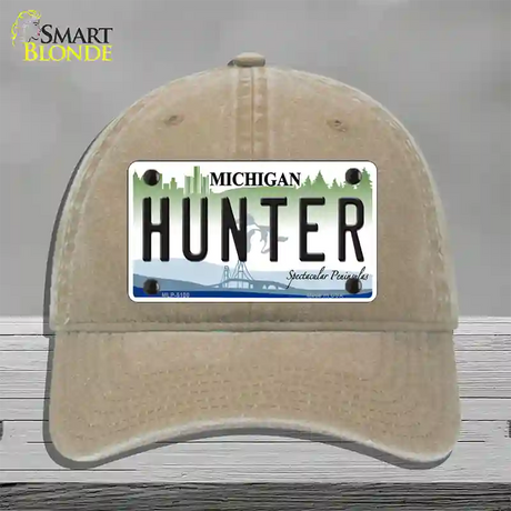 Hunter Michigan State Novelty License Plate Hat Unconstructed Cotton / Khaki