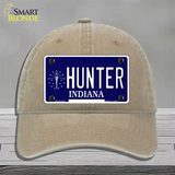 Hunter Indiana State Novelty License Plate Hat Unconstructed Cotton / Khaki