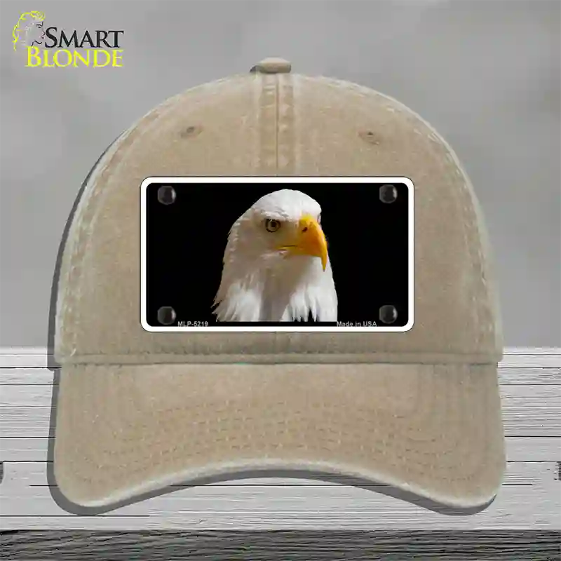 Eagle Novelty License Plate Hat Unconstructed Cotton / Khaki