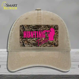 Hunting Babe Novelty License Plate Hat Unconstructed Cotton / Khaki