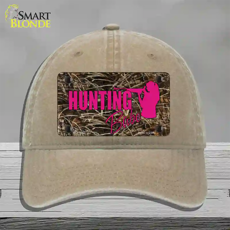 Hunting Babe Novelty License Plate Hat Unconstructed Cotton / Khaki