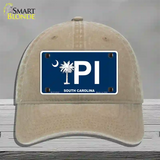 PI South Carolina Novelty License Plate Hat Unconstructed Cotton / Khaki