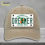 Dreamer Florida Novelty License Plate Hat Unconstructed Cotton / Khaki