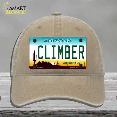 Arizona Climber Novelty License Plate Hat Unconstructed Cotton / Khaki