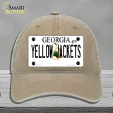 Yellow Jackets Georgia Novelty License Plate Hat Unconstructed Cotton / Khaki