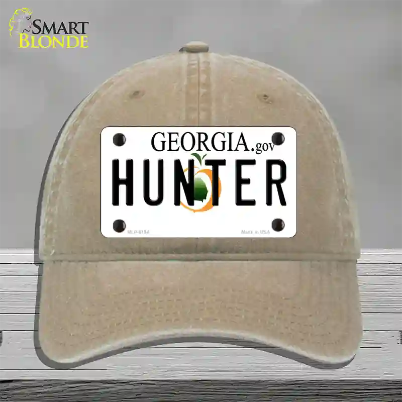 Hunter Georgia Novelty License Plate Hat Unconstructed Cotton / Khaki