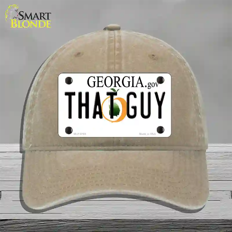 That Guy Georgia Novelty License Plate Hat Unconstructed Cotton / Khaki