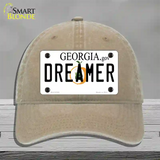 Dreamer Georgia Novelty License Plate Hat Unconstructed Cotton / Khaki